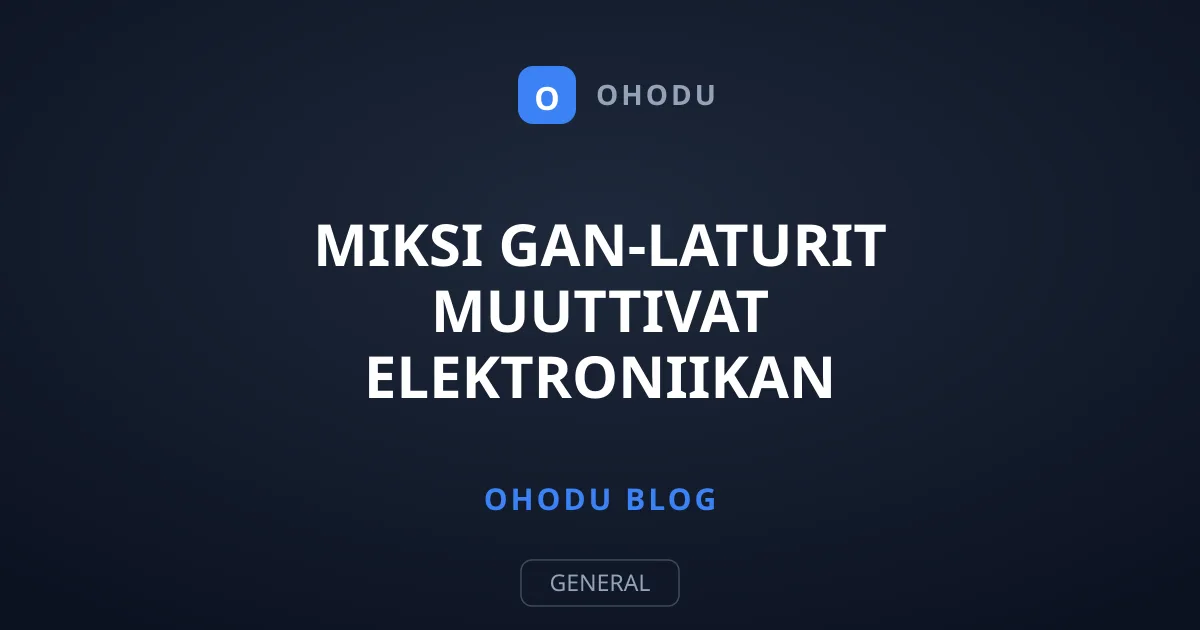 Miksi GaN-laturit muuttivat elektroniikan latauksen ikuisesti?