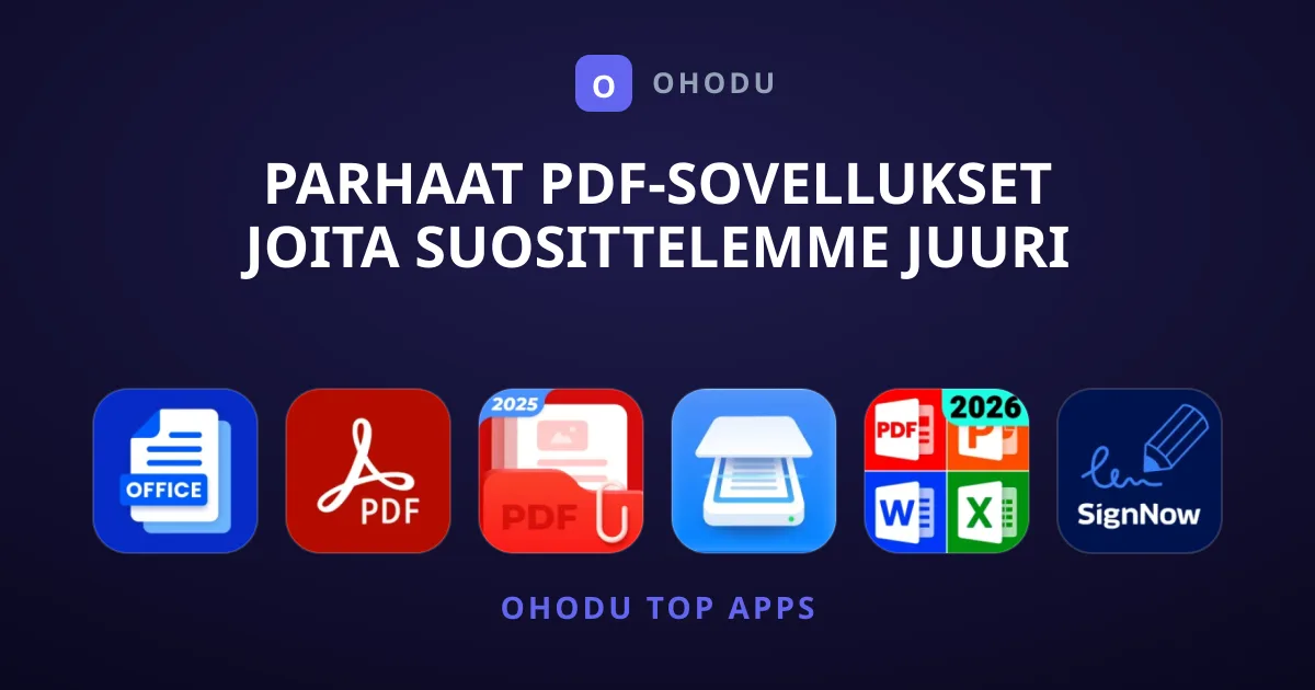 Parhaat PDF-sovellukset joita suosittelemme juuri nyt
